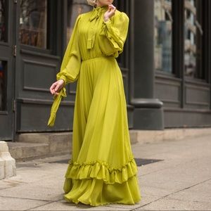 Chiffon Green Dress